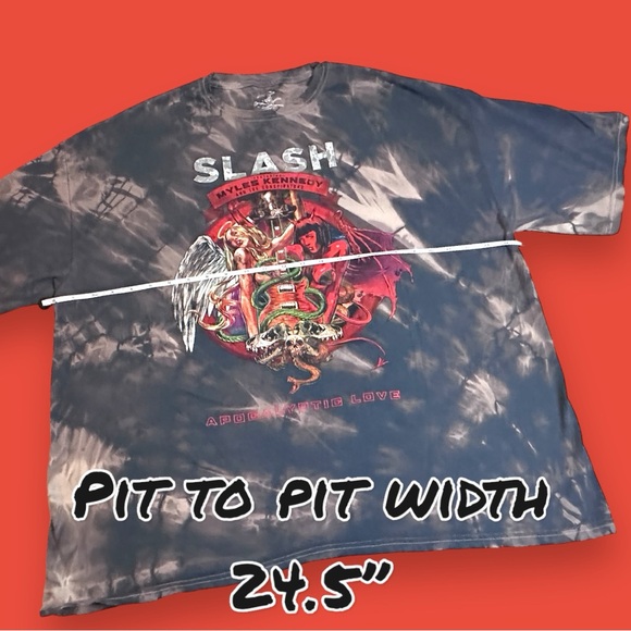 🎉HP🎉Originally NWOT SLASH T-Shirt in Black now Bleach Tie Dyed. Size Large. - Picture 5 of 7